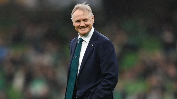 30 November 2024; Australia head coach Joe Schmidt before the Autumn Nations Series match between Ireland and Australia at the Aviva Stadium in Dublin. Photo by David Fitzgerald/Sportsfile