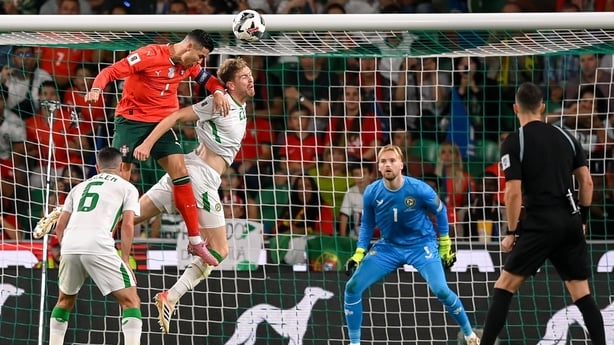 Cristiano Ronaldo and Nathan Collins - World Cup qualifier, October 2025