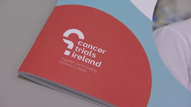 A booklet with the words Cancer Trials Ireland 