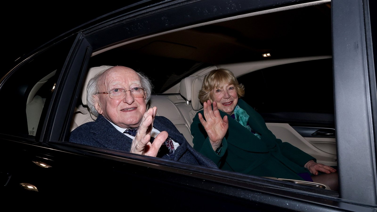 President Higgins departs Áras an Uachtaráin