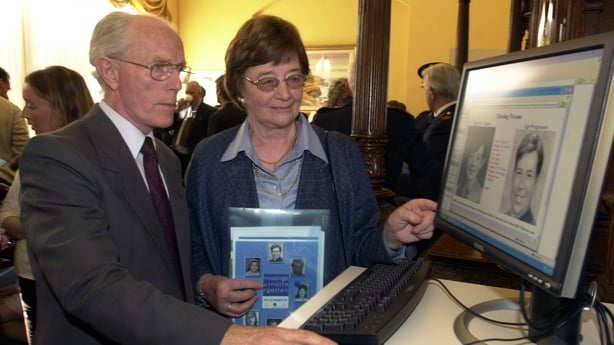 Philip and Alice Carins at the launch of Missing Children's Website in Ireland in 2004