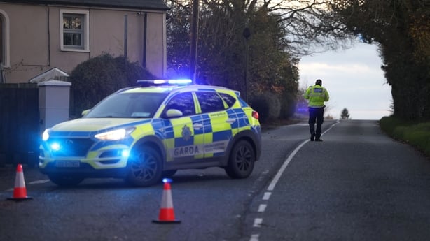 Garda at the scene on the L3168 just outside Dundalk, Co Louth