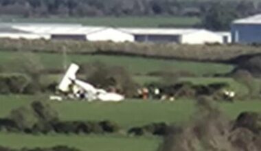 Emergency services responding to Waterford aircraft crash