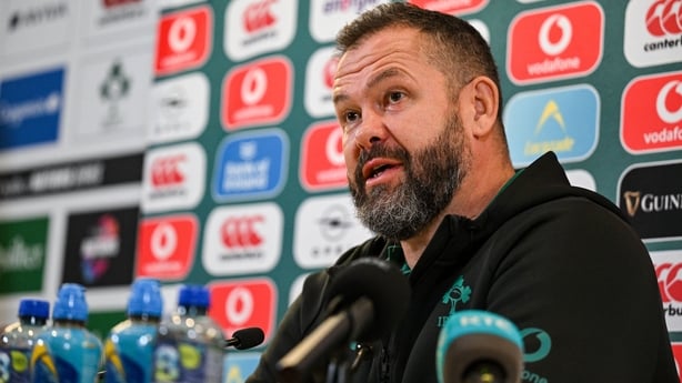 20 November 2025; Head coach Andy Farrell during an Ireland Rugby media conference at the Aviva Stadium in Dublin. Photo by Brendan Moran/Sportsfile