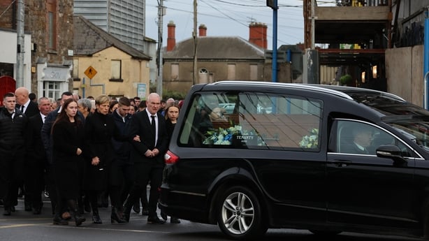 Family of Dylan Commins follow his coffin
