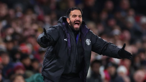 MANCHESTER, ENGLAND - NOVEMBER 24: Manchester United head coach / manager Ruben Amorim during the Premier League match between Manchester United and Everton at Old Trafford on November 24, 2025 in Manchester, United Kingdom. (Photo by Marc Atkins/Getty Images)