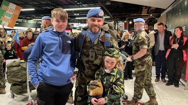 Private Connie O'Mahony and family