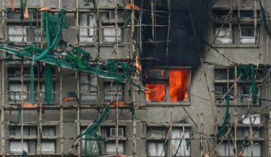 Hong Kong fire kills 55 as police blame construction firm