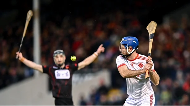 30 November 2025; Ciarán Russell of Éire Óg Ennis during the AIB Munster GAA Hurling Senior Club Championship final match between Ballygunner and Éire Óg Ennis at FBD Semple Stadium in Thurles, Tipperary. Photo by Piaras Ó Mídheach/Sportsfile