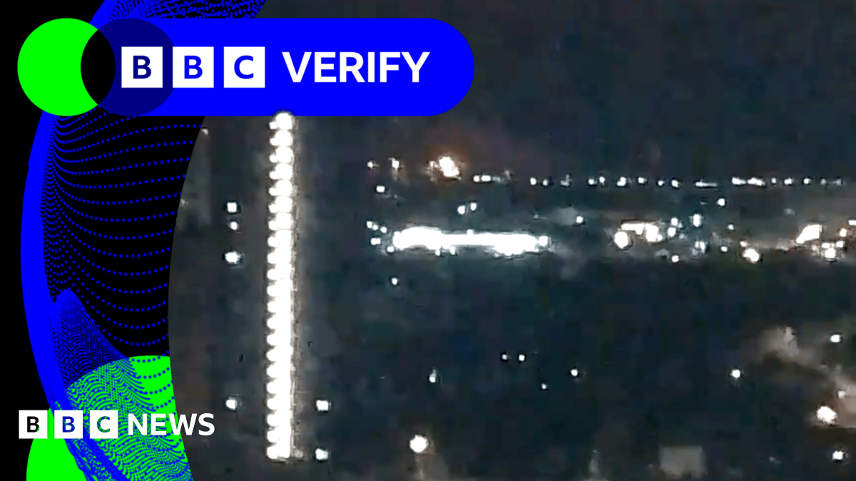 BBC Verify Live: Footage shows major Russian refinery ablaze for second time in a week