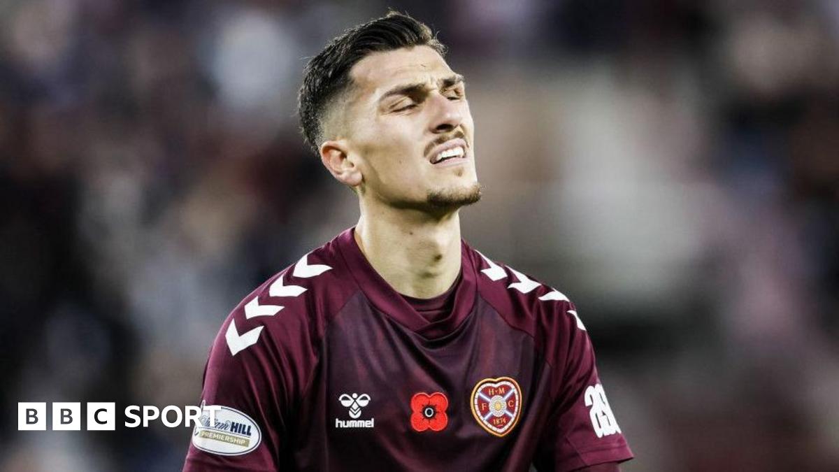 Hearts' Alexandros Kyziridis at full time