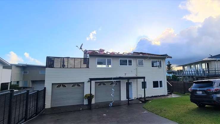 Dani and Chris Simpson are selling 27 Tohora View, in Waihi Beach after a tornado destroyed their home, changing their plans. Photo / Supplied