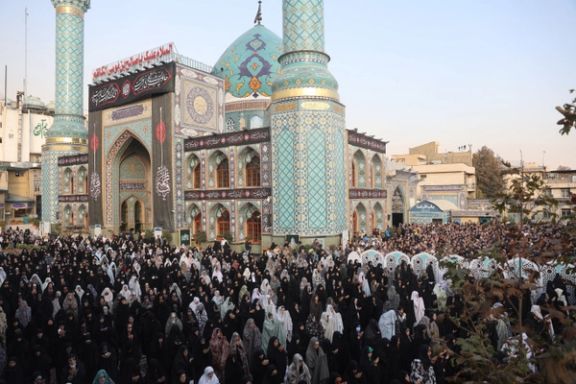People pray for rain following a drought crisis at Imamzadeh Saleh shrine in Tehran, Iran, November 14, 2025. 