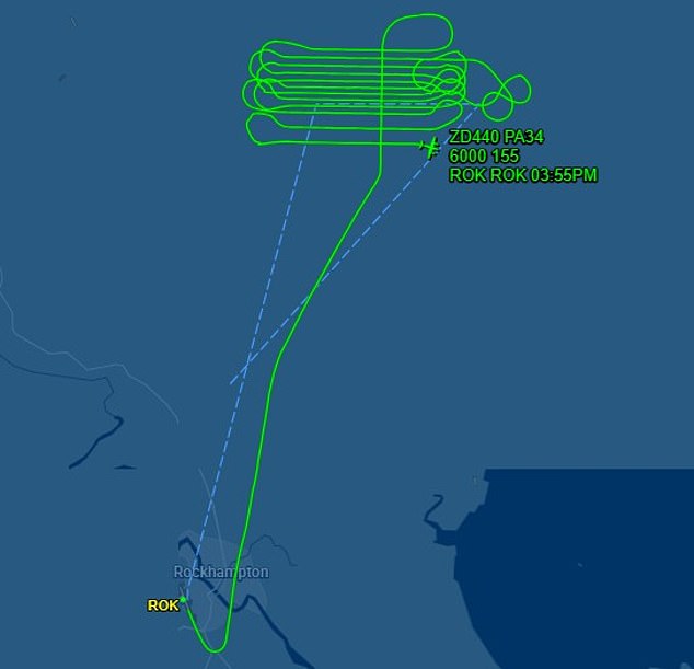 The light plane ZD440 was seen circling at least seven times just 38 miles from the airport