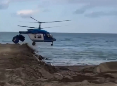 Russian helicopter breaks in two; struggles mid-air before crashing — video