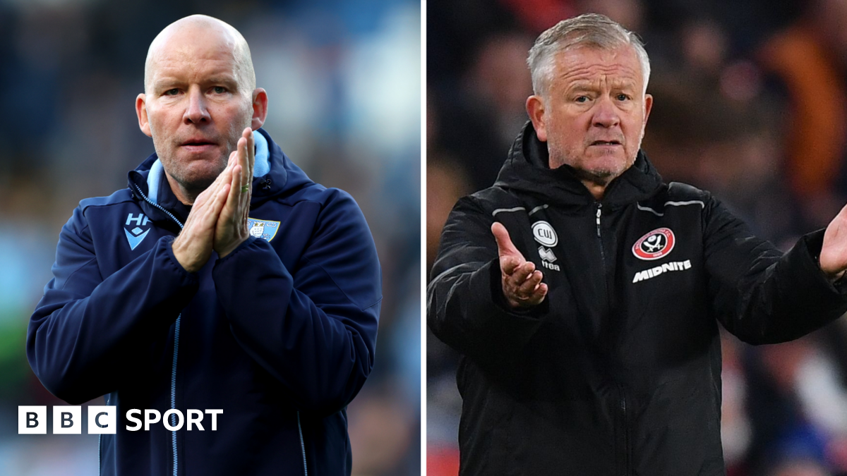 Sheffield Wednesday boss Henrik Pedersen (left) and Sheffield United manager Chris Wilder (right)