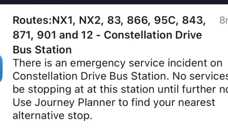 An alert from Auckland Transport.