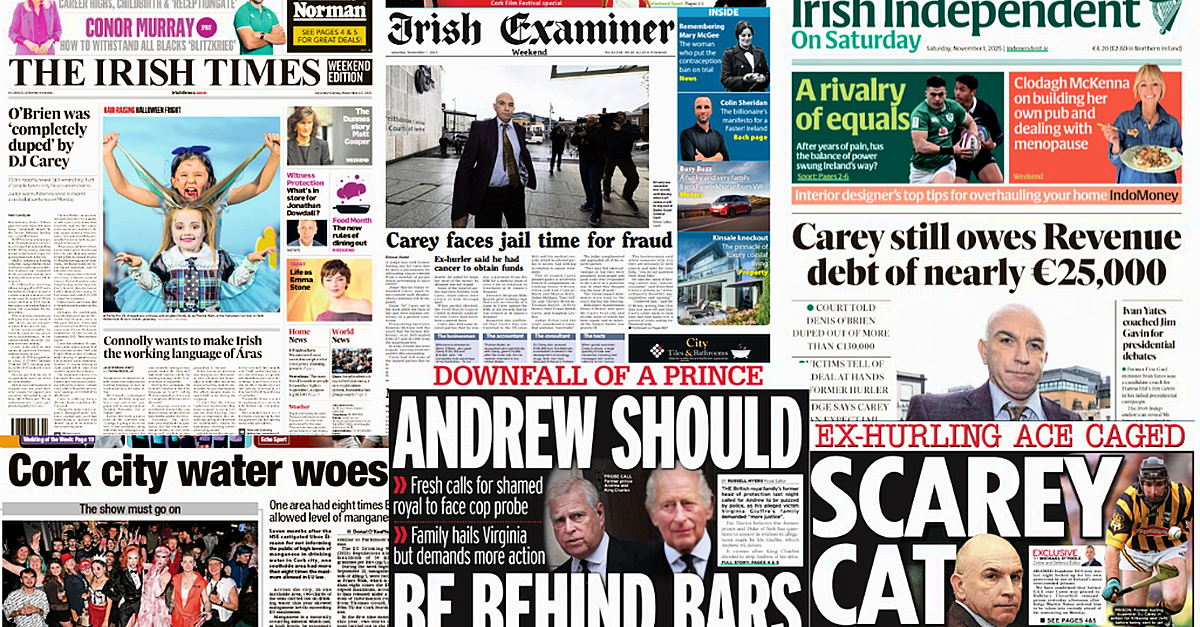 What the papers say: Saturday's front pages