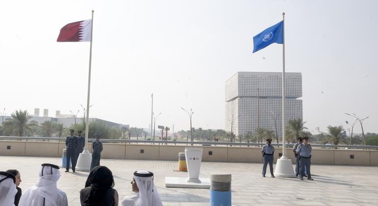 Flags raised in Doha as leaders gather for UN social development summit