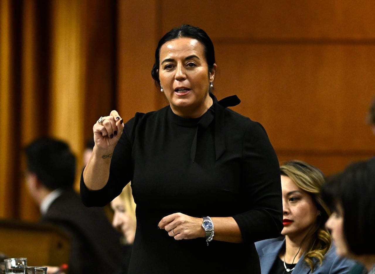 Person standing and speaking