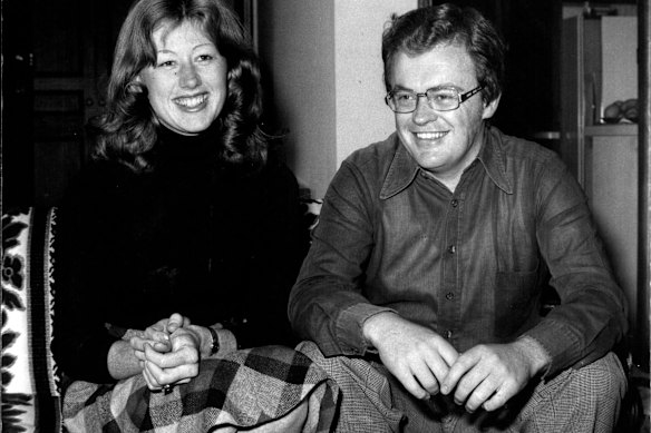 Graham Richardson and his then wife Cheryl at their Ramsgate home in 1976.