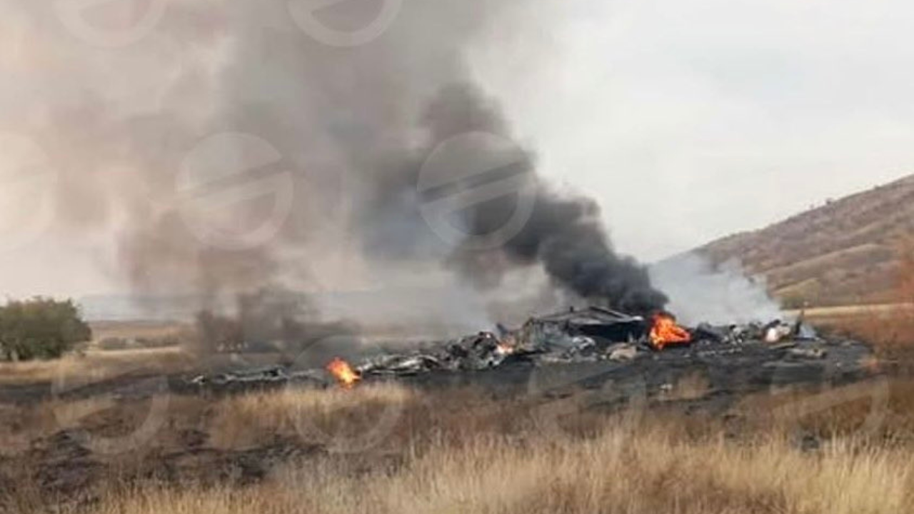 Turkish military plane with 20 aboard catches fire mid-air, crashes in Georgia - watch