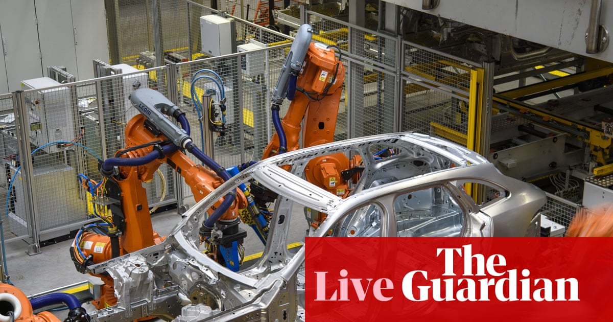 UK economy unexpectedly shrinks in September as JLR hack hammers production output – business live | Business