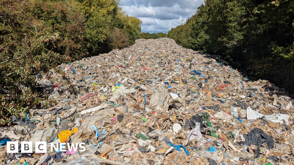Criminals dump mountain of waste in field