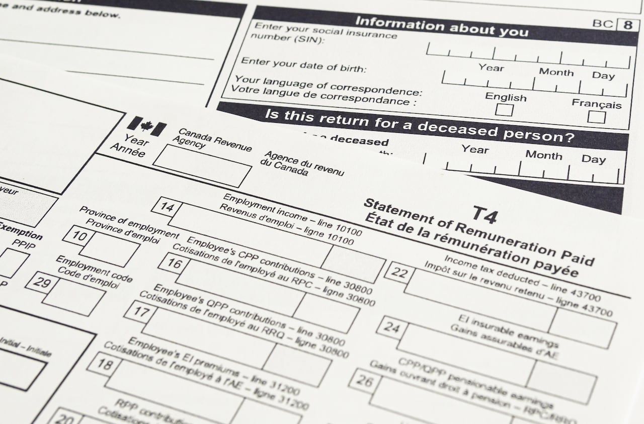 An income tax form.