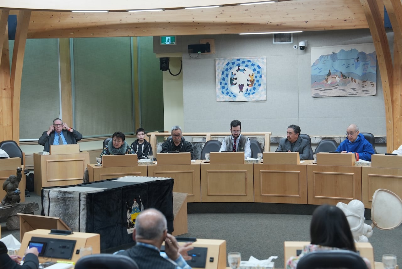 Nunavut MLAs at the territory's leadership forum Nov. 18, 2025