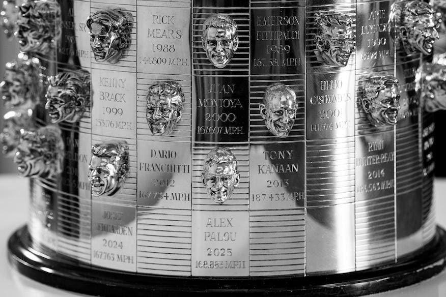 Indy 500 Winner Alex Palou’s Face Unveiled On Borg-Warner Trophy