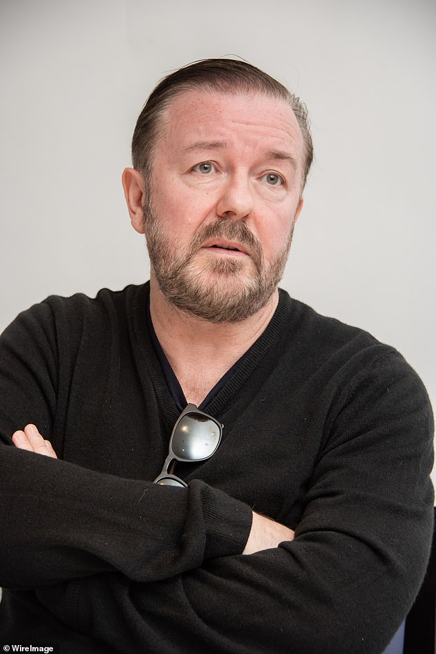 Ricky Gervais (pictured). The Environment Agency has responded to Ricky's team filing a flood risk assessment and said the depth of a potential flood could reach levels of just under one and a half metres - only slightly less than Ricky's own height of 1m 73cm