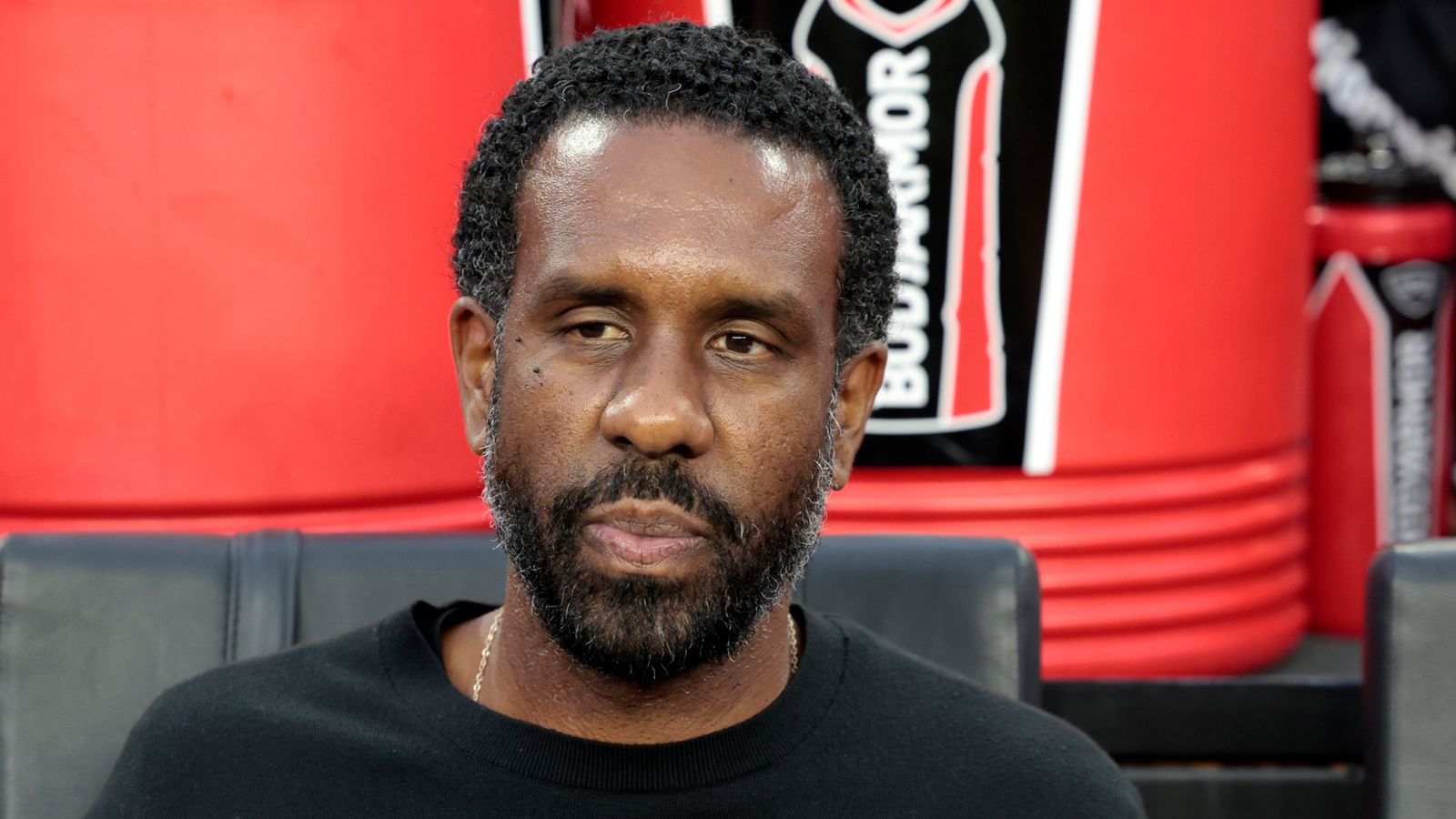 FOXBOROUGH, MA - JUNE 29: Columbus Crew head coach Wilfried Nancy before a match between the New England Revolution and the Columbus Crew on June 29, 2024, at Gillette Stadium in Foxborough, Massachusetts. (Photo by Fred Kfoury III/Icon Sportswire) (Icon Sportswire via AP Images)