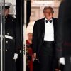 US President Donald Trump steps out to welcome the Crown Prince and Prime Minister of the Kingdom of Saudi Arabia Mohammed bin Salman prior to a state dinner at the White House in Washington, DC on November 18, 2025.