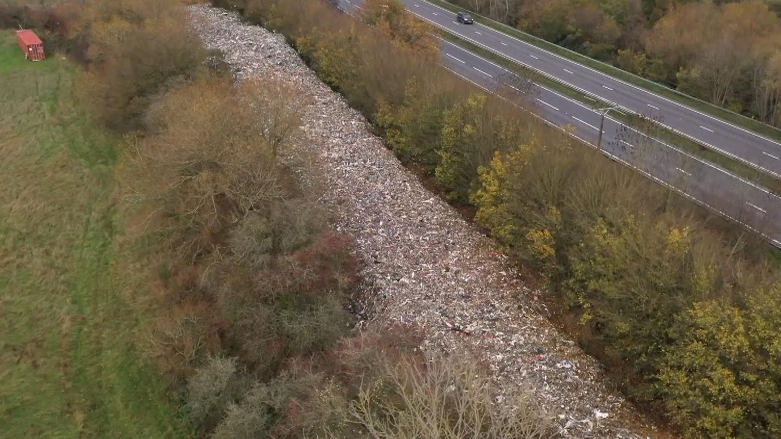 Man arrested in connection with massive illegal waste dump in Kidlington, Oxfordshire | UK News