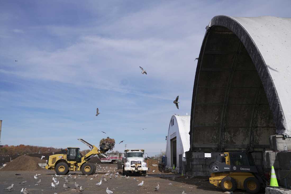 A compost facility in Staten Island, New York aims to repurpose the city's food scraps and yard waste into fertilizer.