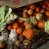 A box of food scraps that will be composted sits at the Norcal Waste Systems transfer station April 21, 2009 in San Francisco, California. 
