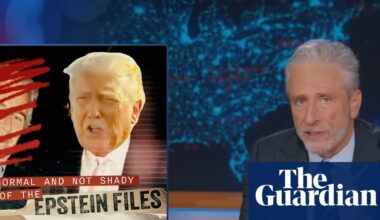 Jon Stewart on Trump’s Epstein files flip-flop: ‘This dude is flailing’ | Late-night TV roundup