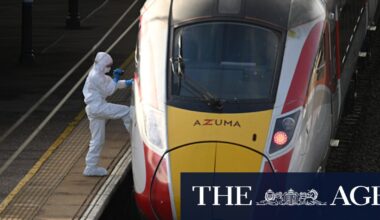 Train attacker yelled at police after mass stabbing