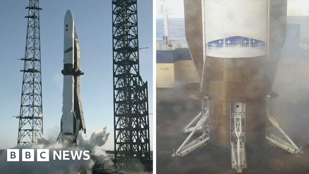 Blue Origin rocket successfully lands booster during launch