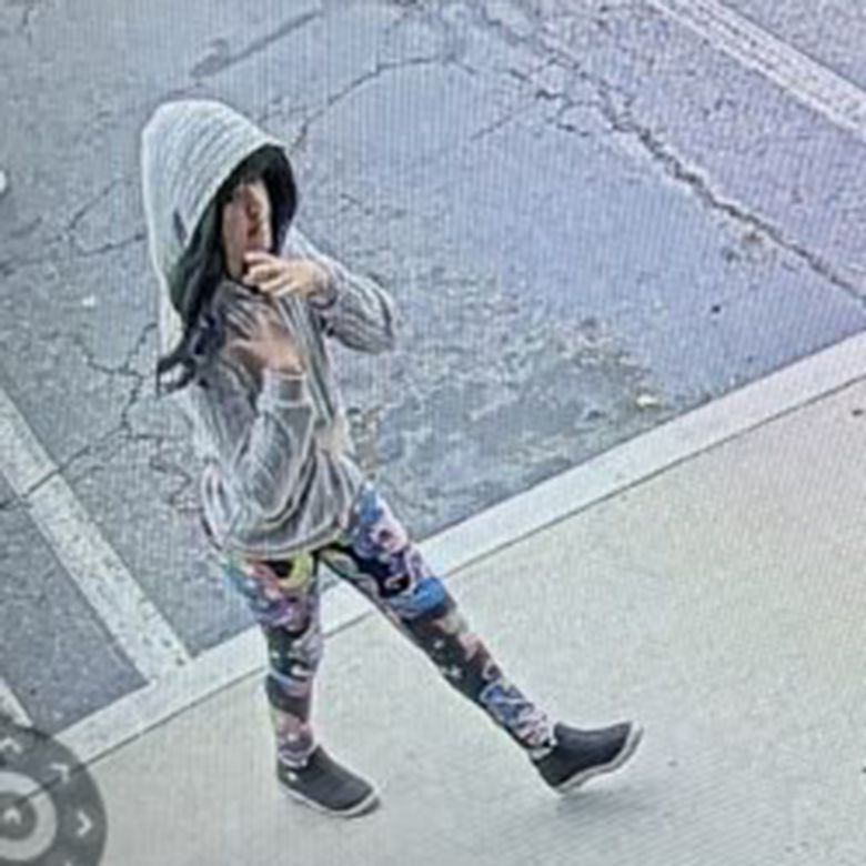 Surveillance images from October 7 appear to show missing Melodee Buzzard wearing a wig.