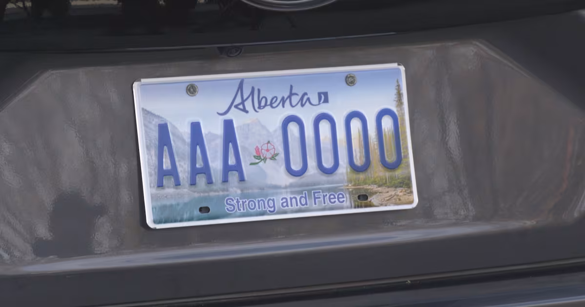 Alberta reveals winning design for new Strong and Free licence plate - CTV News