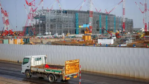 Getty Images Construction of a new semiconductor factory by Rapidus Corp. in Chitose, Hokkaido 