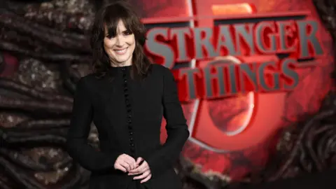 Getty Images Winona Ryder attends the Los Angeles premiere of Netflix's "Stranger Things" Season 5 at TCL Chinese 6 Theatres on November 06, 2025 in Hollywood, California