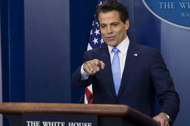 Anthony Scaramucci, as the director of communications for the White House, during a press briefing in July, 2017. 