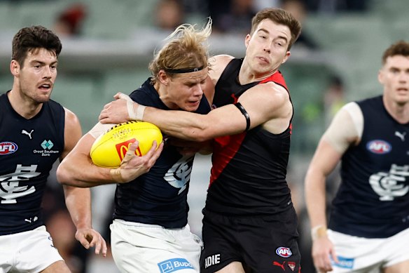 Carlton and Essendon were banished from free-to-air TV in round 24.
