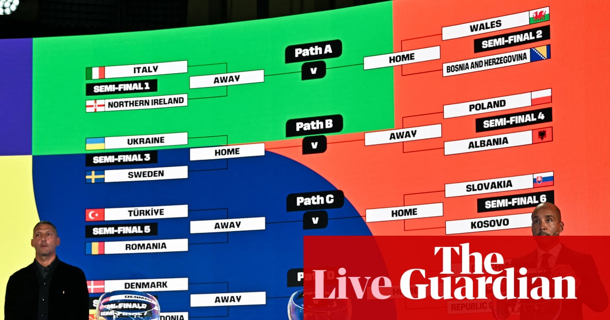 World Cup 2026 playoffs draw: Wales v Bosnia and Herzegovina, Czechia v Republic of Ireland, Italy v Northern Ireland – as it happened | World Cup 2026 qualifiers