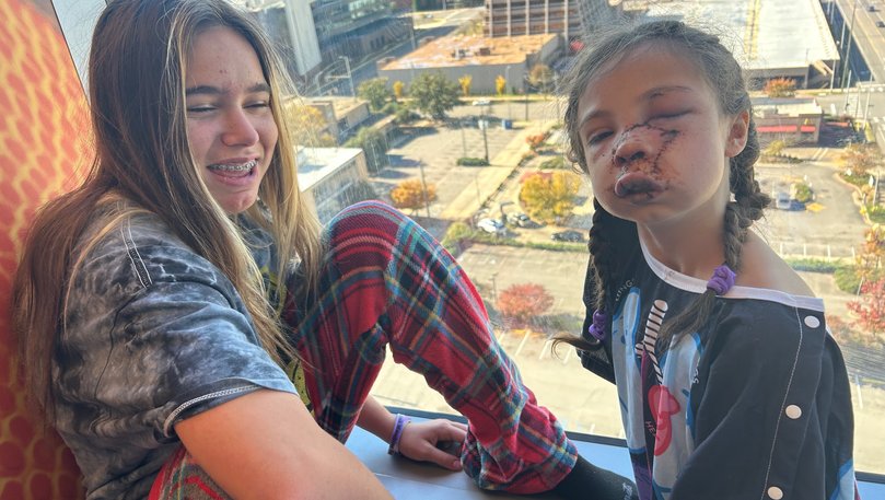 Delyla was airlifted to hospital after the attack.