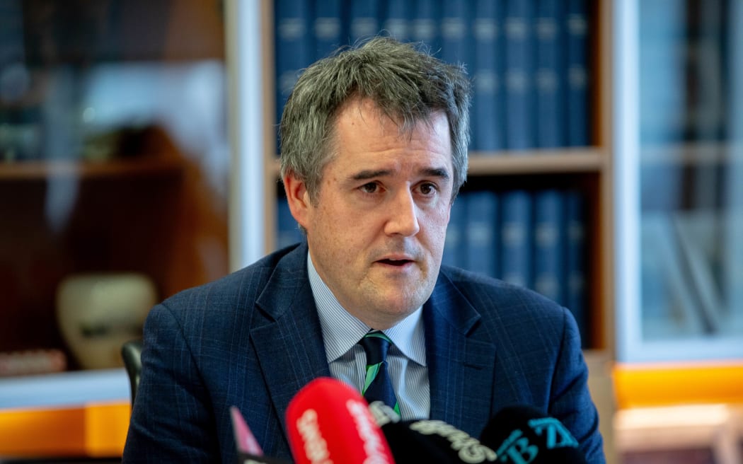 Chris Bishop speaks during an embargoed press conference about proposed local government reforms - 25 November 2025. EMBARGO UNTIL 1700 25/11/25