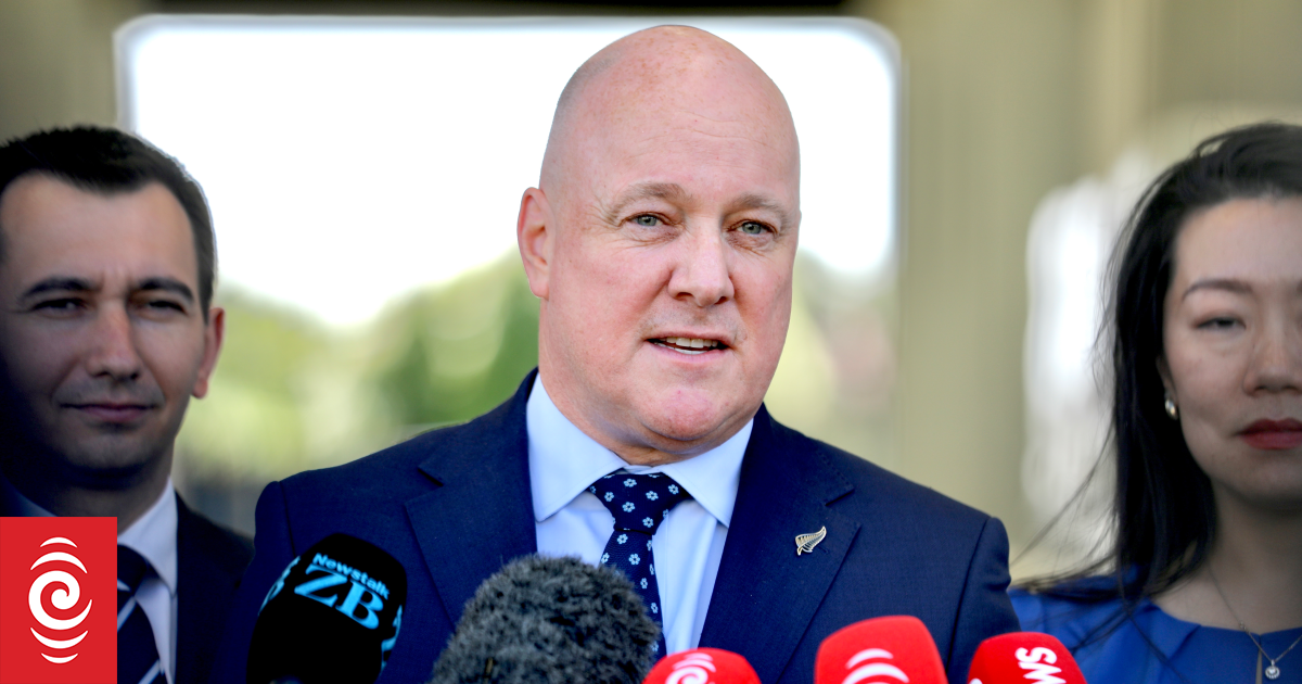 Watch: Prime Minister Christopher Luxon speaks to media after NZ First, ACT stoush